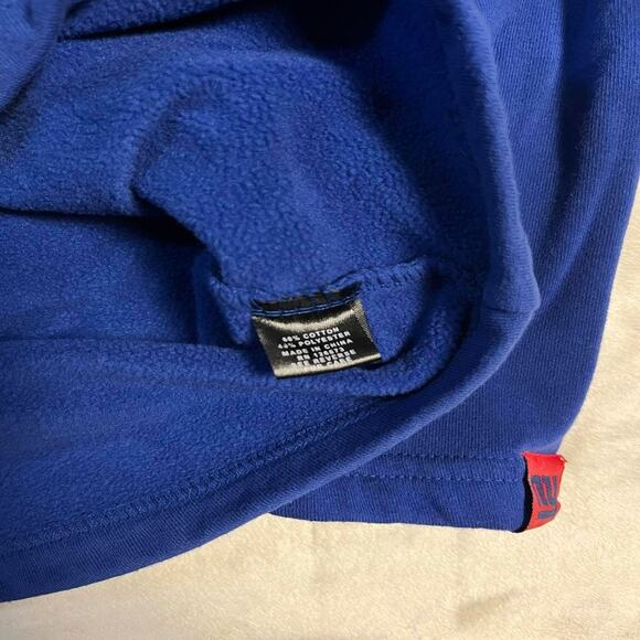 NFL Team Apparel NY Giants Sweatshirt Women's L Cute Lace Up Neckline Poet Fuzz - Picture 5 of 8